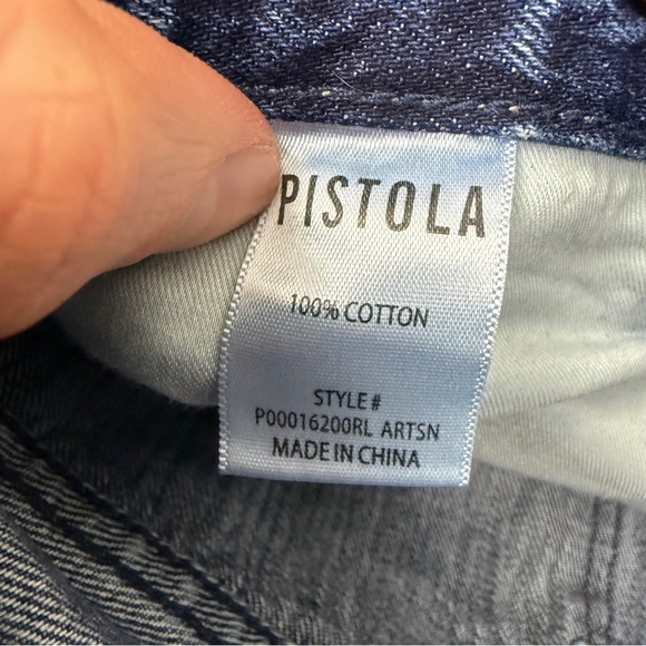 Pistola Lexi Mid Rise Bowed Barrel Leg Straight Jeans - Picture 7 of 7